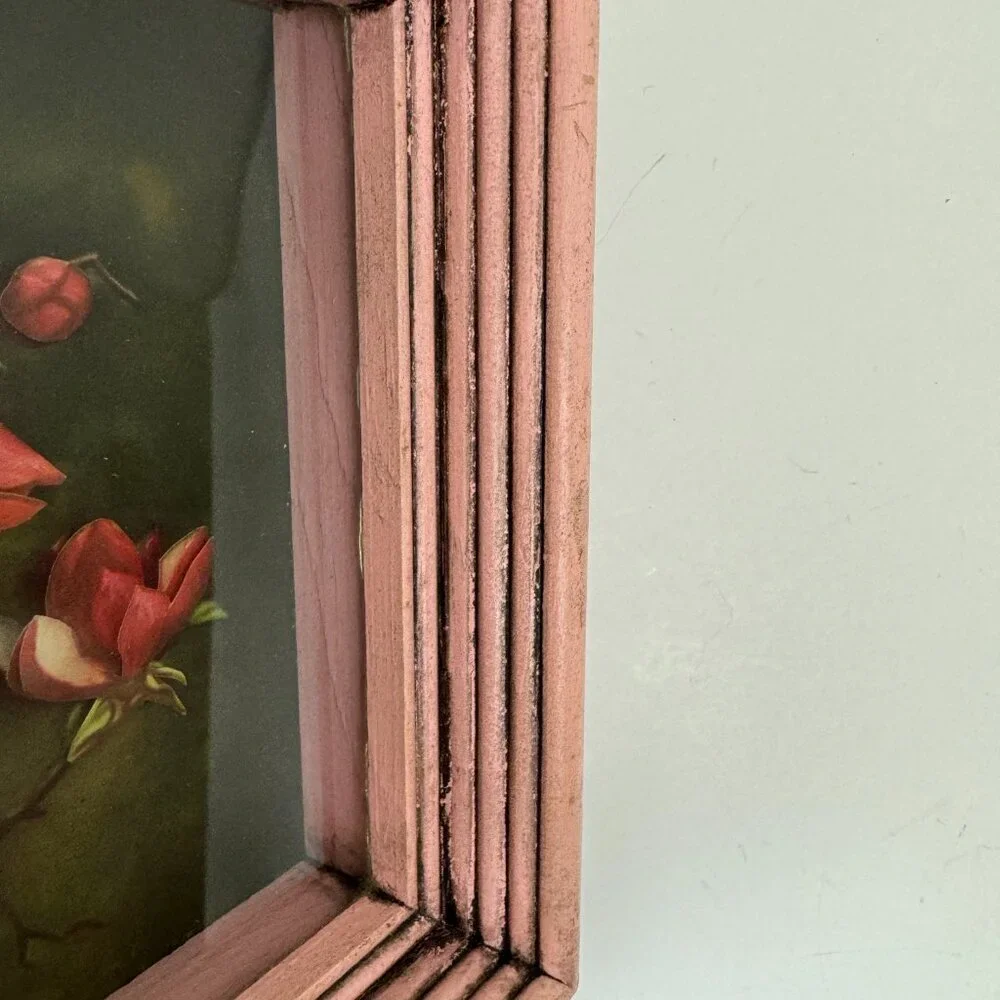 Antique Vintage 1972s  Wall Decor Wooden Frame - Display 3D  
